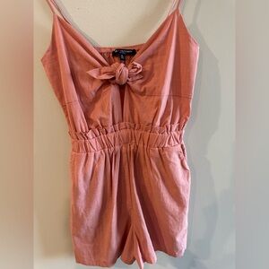NE Clothing Dusty Pink Bow-Tie Romper
